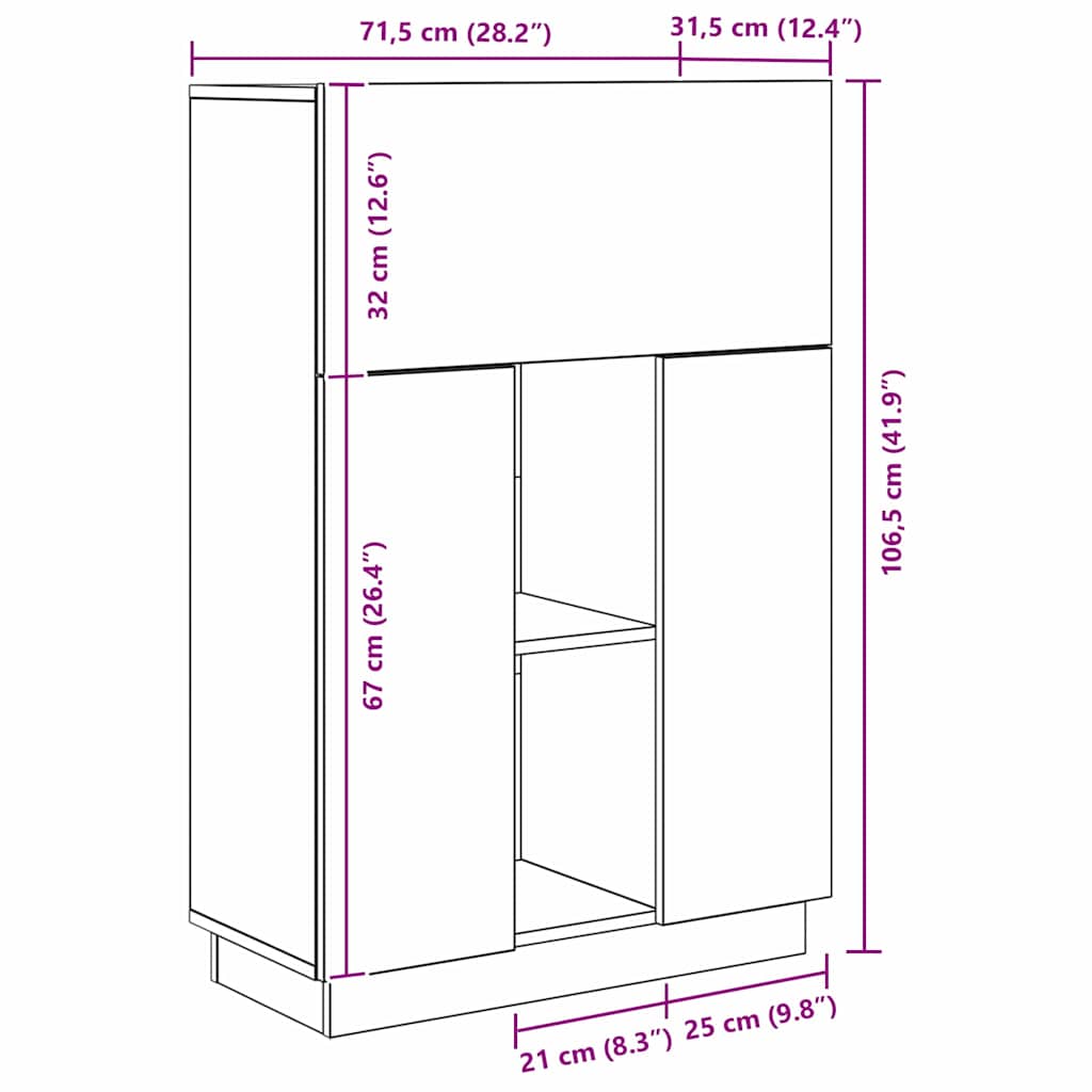 Bord Sort eg 71,5 x 31,5 x 106,5 cm Konstrueret træ