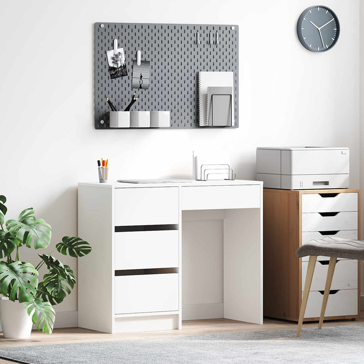Bord Hvid Konstrueret træ 90 x 37.5 x 75 cm