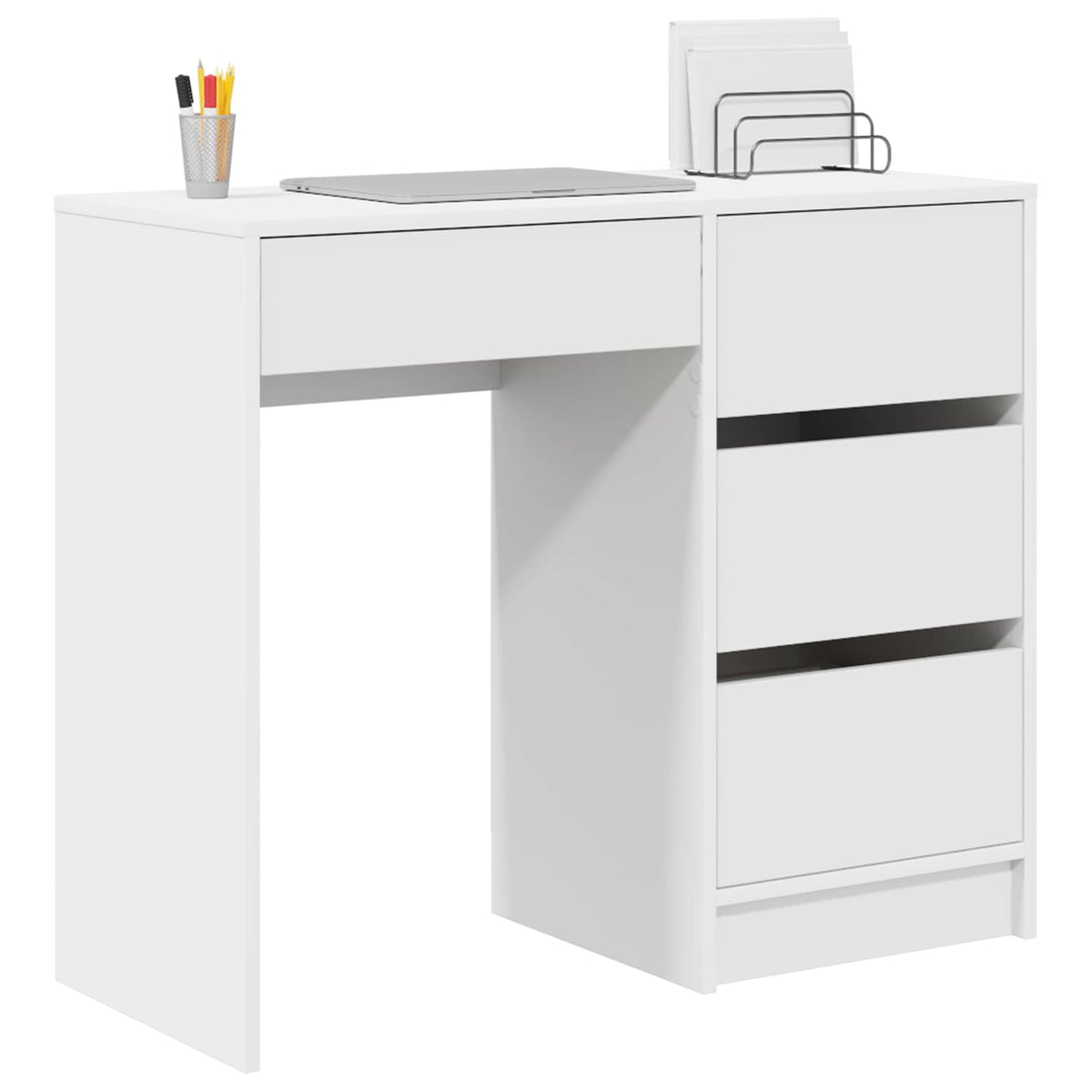Bord Hvid Konstrueret træ 90 x 37.5 x 75 cm