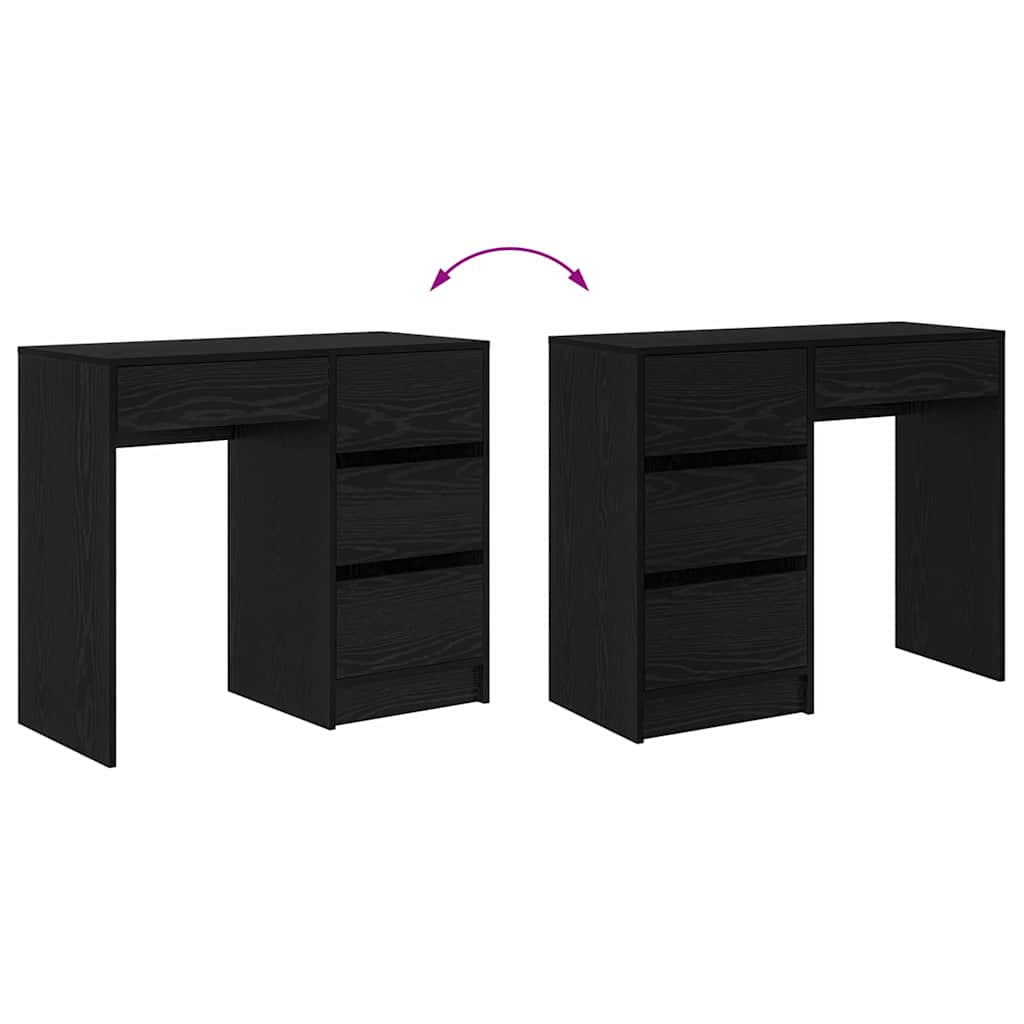 Bord Sort eg Konstrueret træ 90 x 37.5 x 75 cm