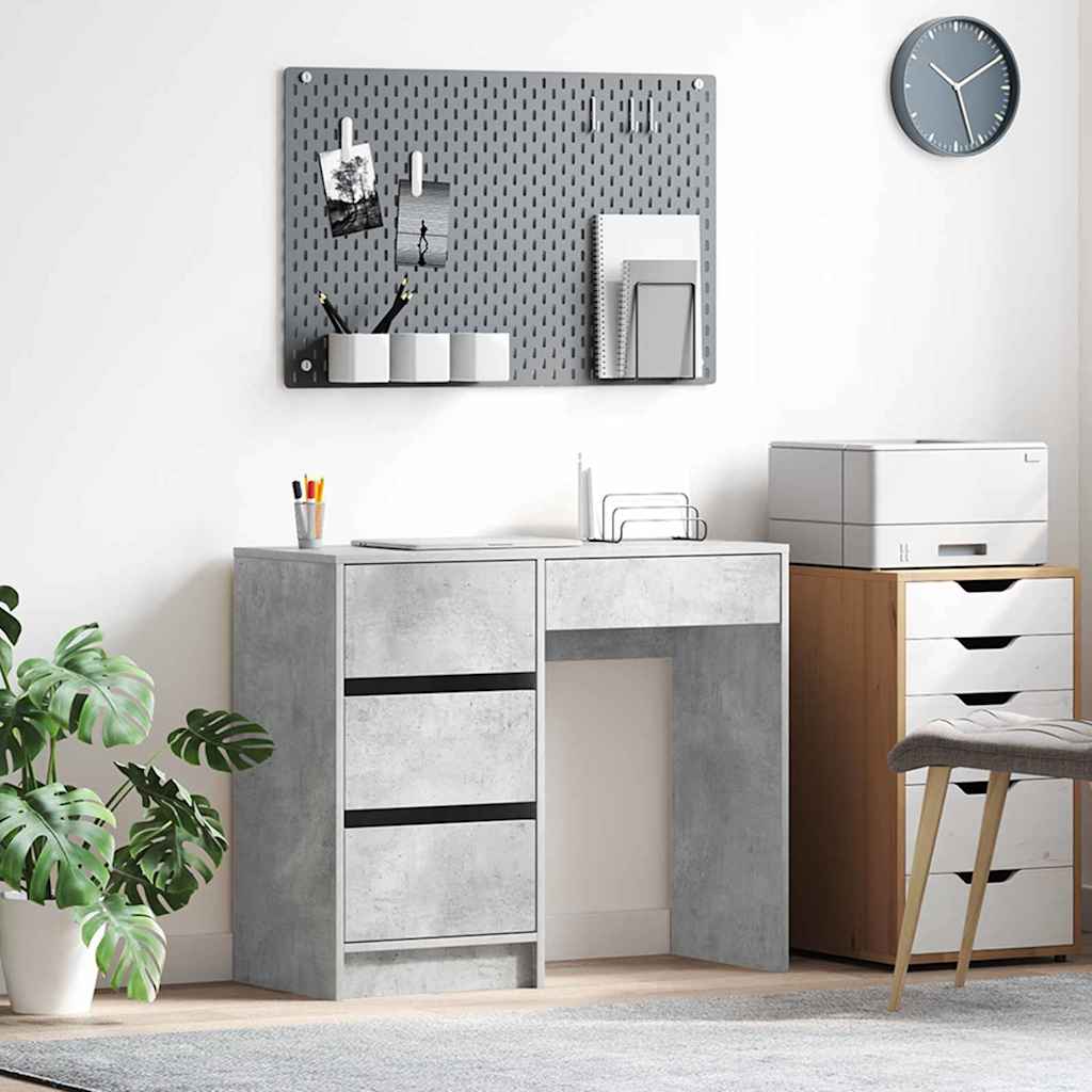 Bord Beton Grå Konstrueret træ 90 x 37.5 x 75 cm