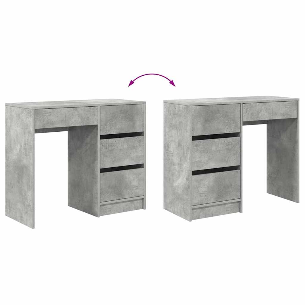 Bord Beton Grå Konstrueret træ 90 x 37.5 x 75 cm