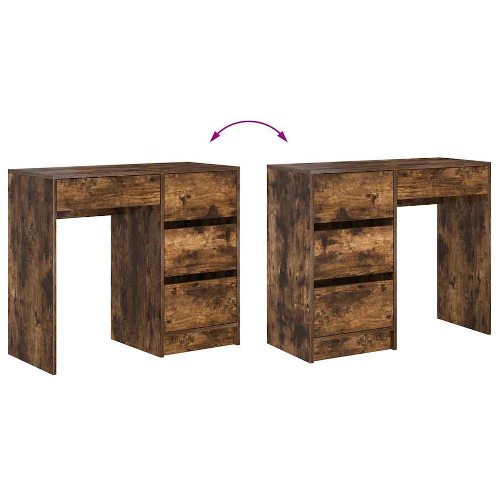 Bord Røget eg Konstrueret træ 90 x 37.5 x 75 cm