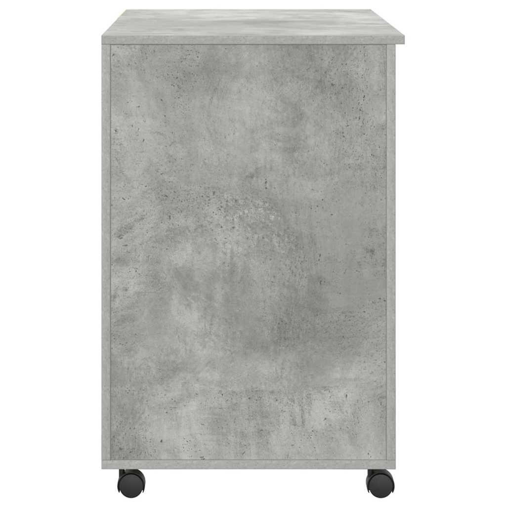 Skrivebord med Hjul Beton Grå Konstrueret træ 91 x 50 x 77 cm
