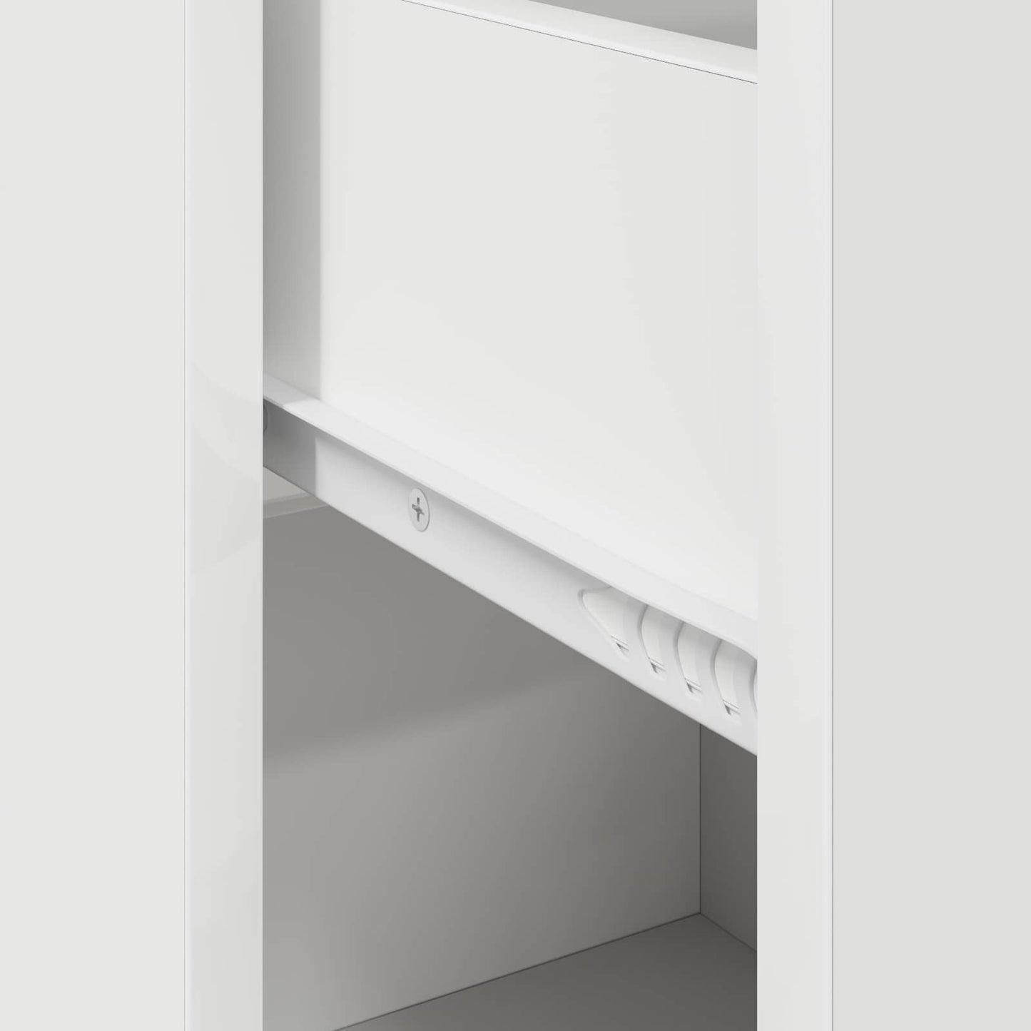 Sideboard med skuffe Hvid 38 x 34 x 75 cm