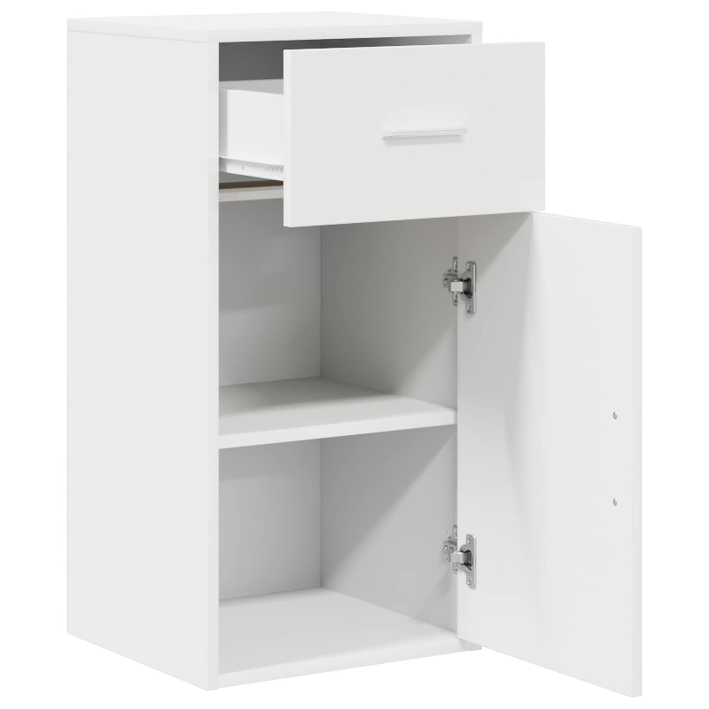 Sideboard med skuffe Hvid 38 x 34 x 75 cm