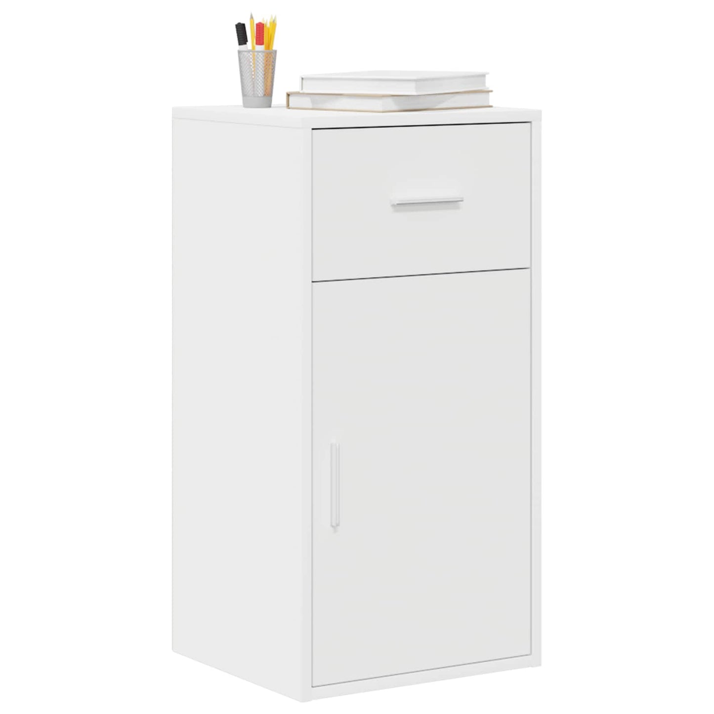 Sideboard med skuffe Hvid 38 x 34 x 75 cm
