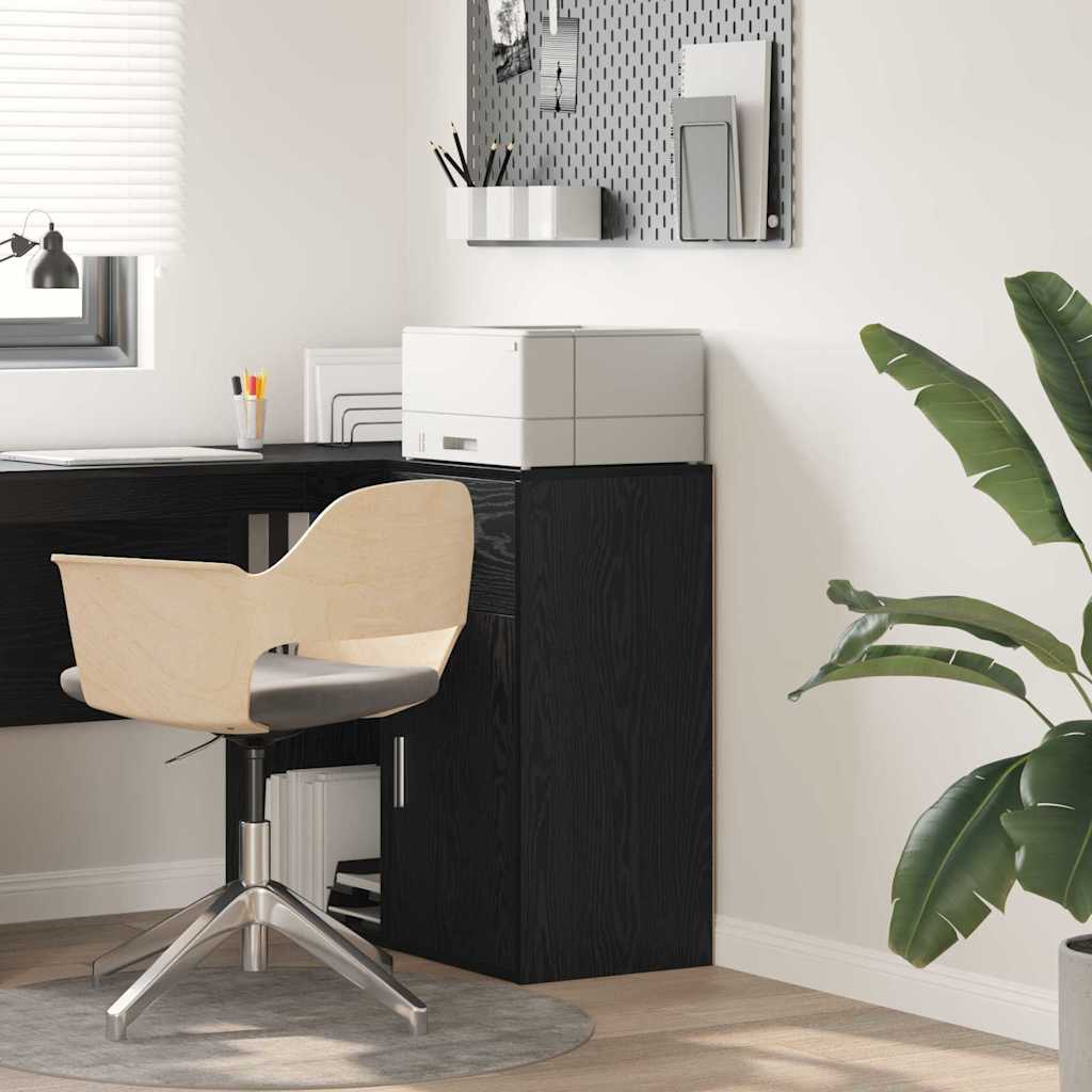 Sideboard med skuffe Sort eg 38 x 34 x 75 cm