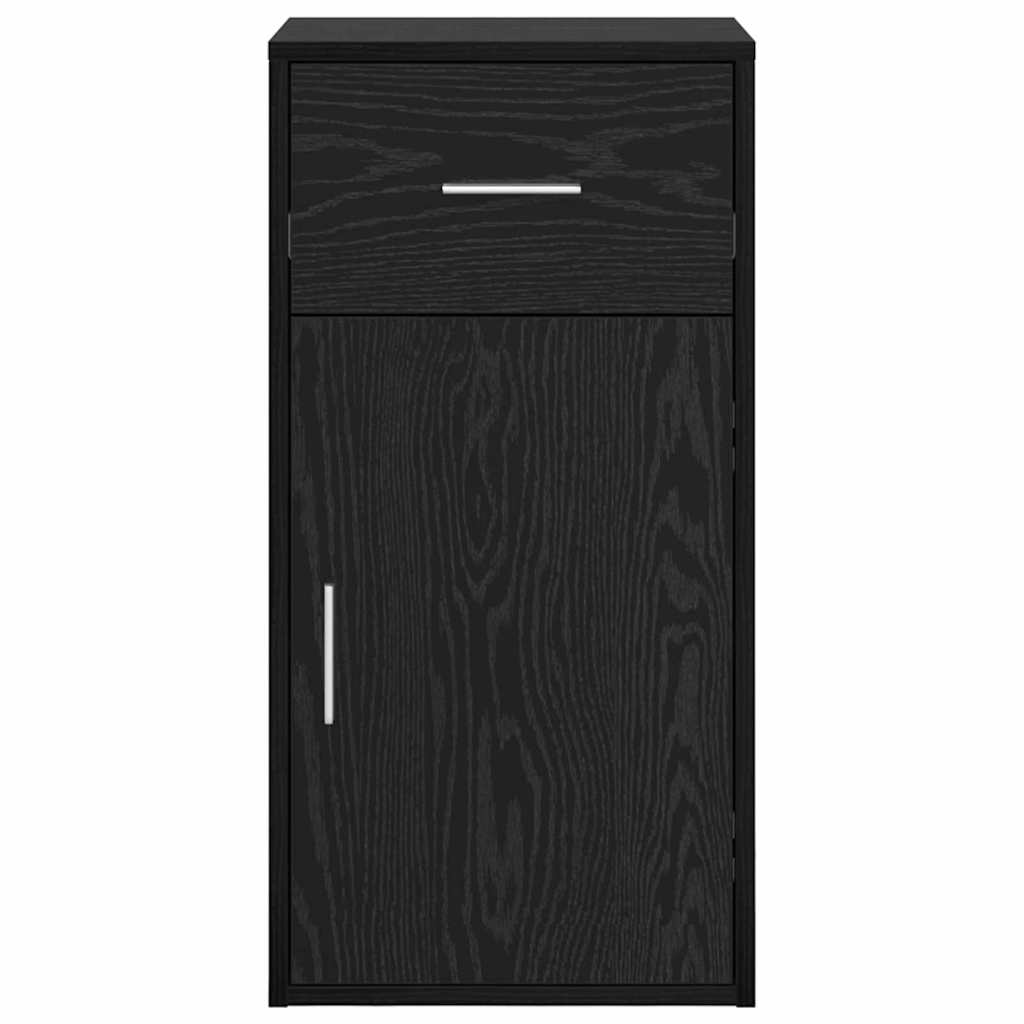 Sideboard med skuffe Sort eg 38 x 34 x 75 cm
