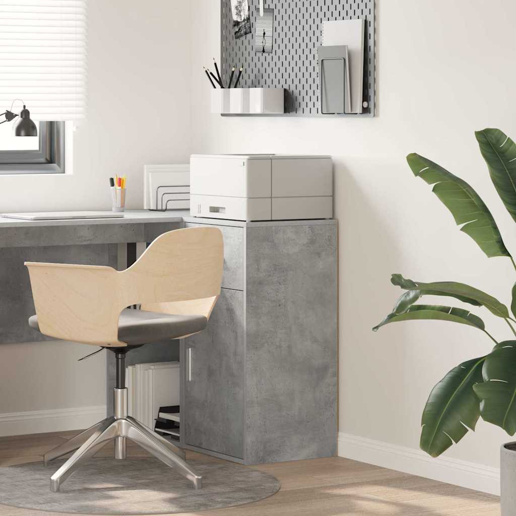 Sideboard med skuffe Beton Grå 38 x 34 x 75 cm