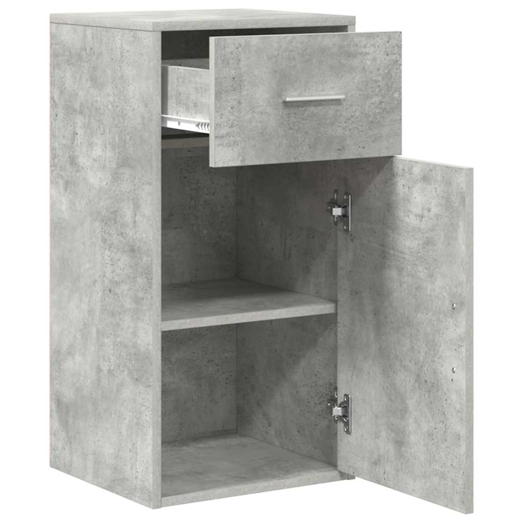 Sideboard med skuffe Beton Grå 38 x 34 x 75 cm