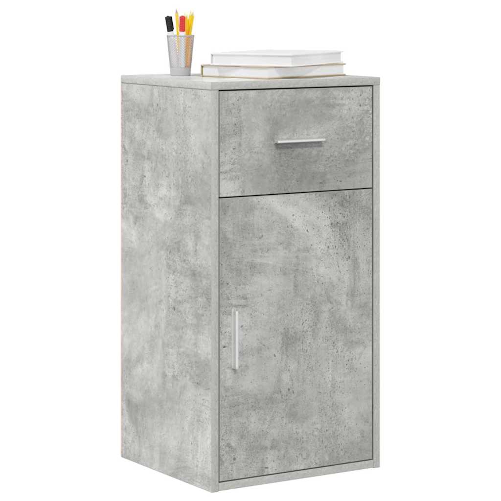 Sideboard med skuffe Beton Grå 38 x 34 x 75 cm
