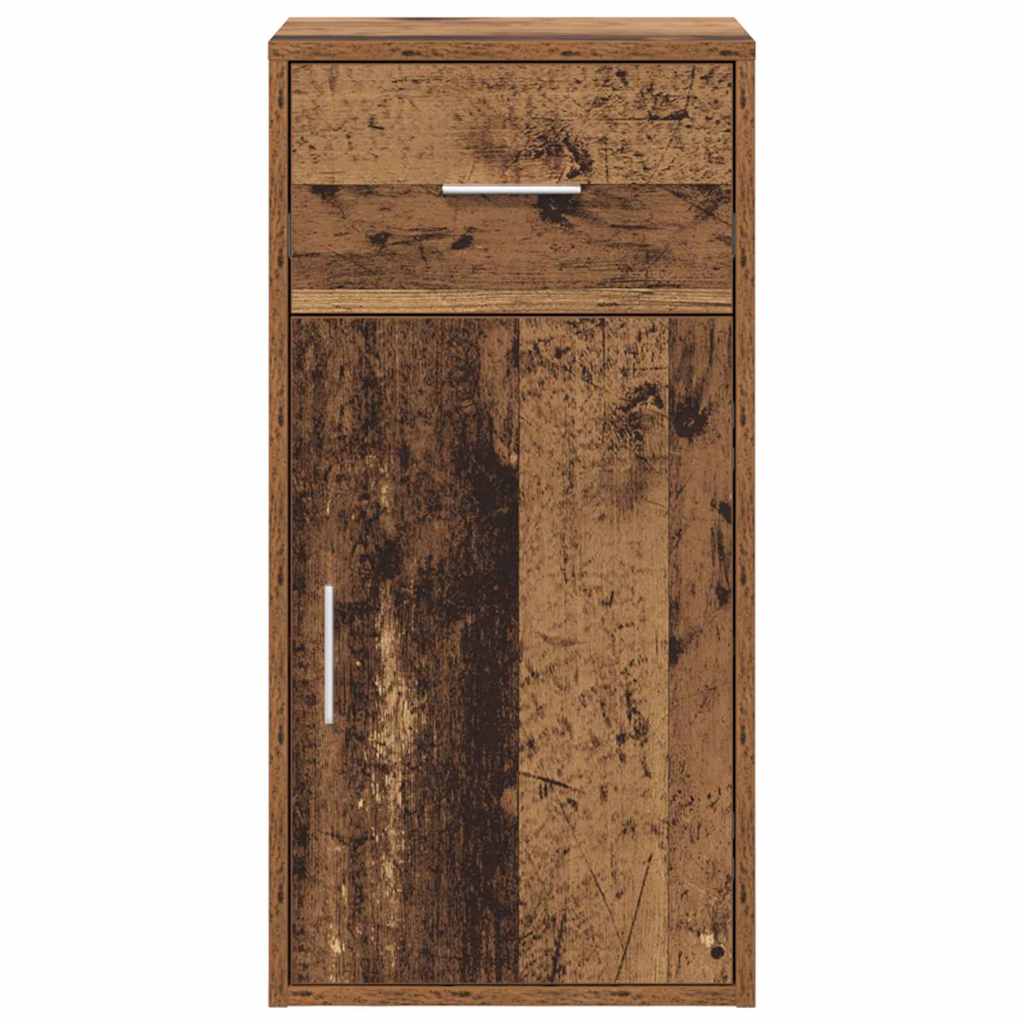 Sideboard med skuffe Gammelt træ 38 x 34 x 75 cm