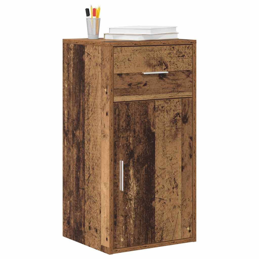 Sideboard med skuffe Gammelt træ 38 x 34 x 75 cm