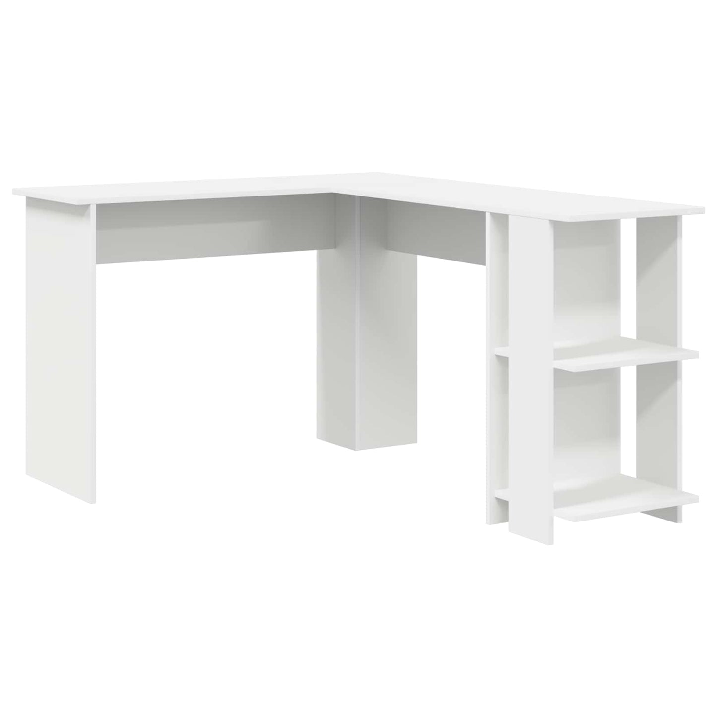 Hjørneskrivebord Hvid Konstrueret træ 140 x 113,5 x 75 cm