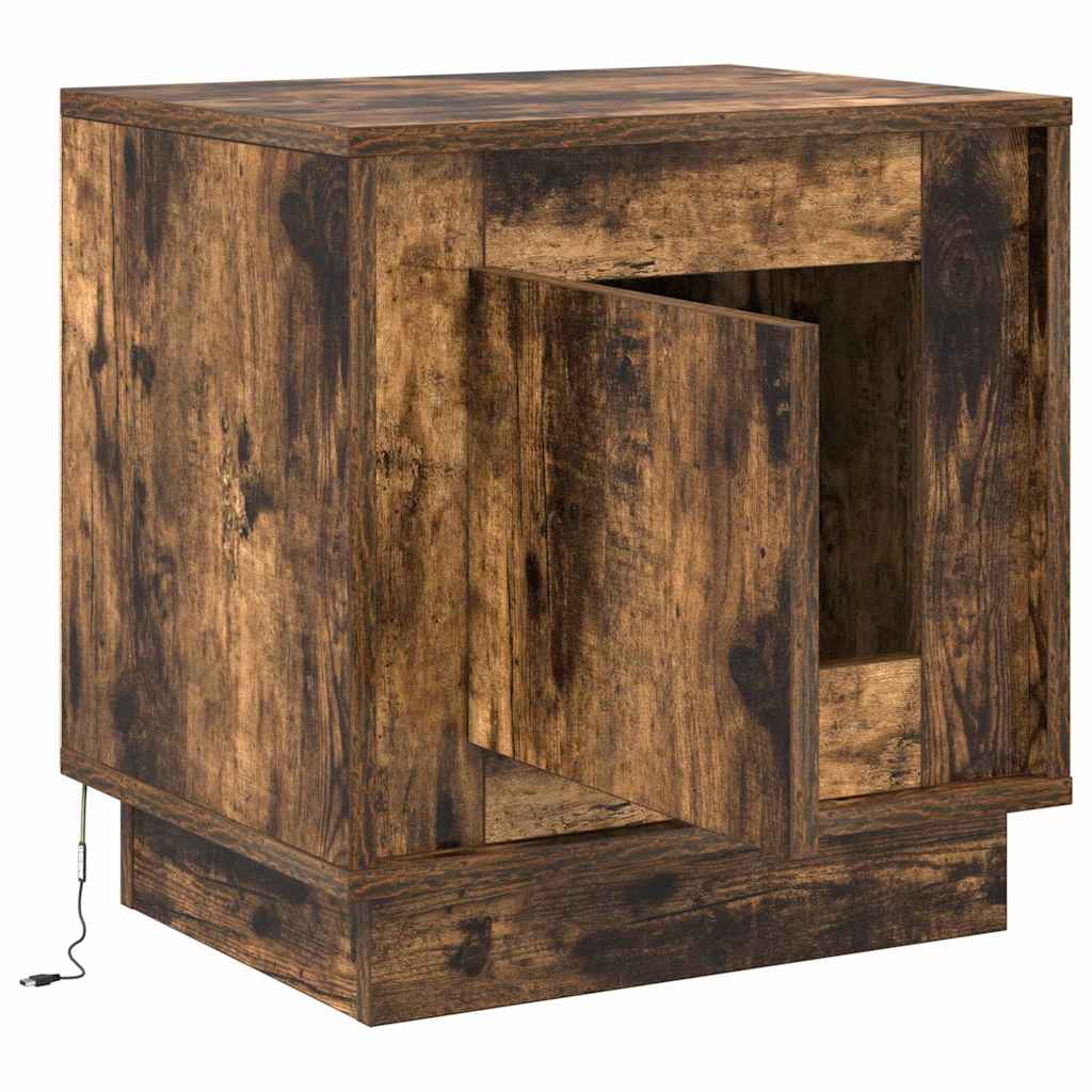 Natskab 2 stk. Røget eg 44 x 34,5 x 45 cm Konstrueret træ