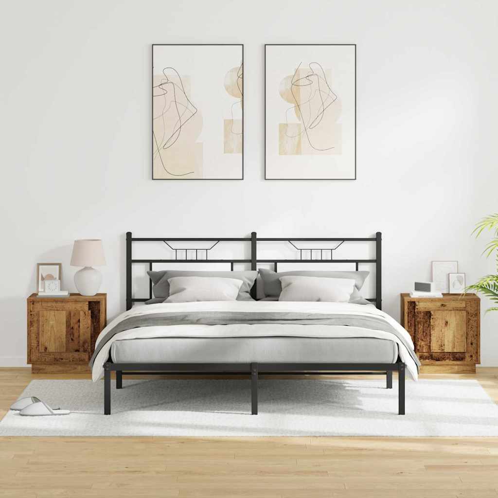 Natskab 2 stk. Gammelt træ 44 x 34,5 x 45 cm Konstrueret træ