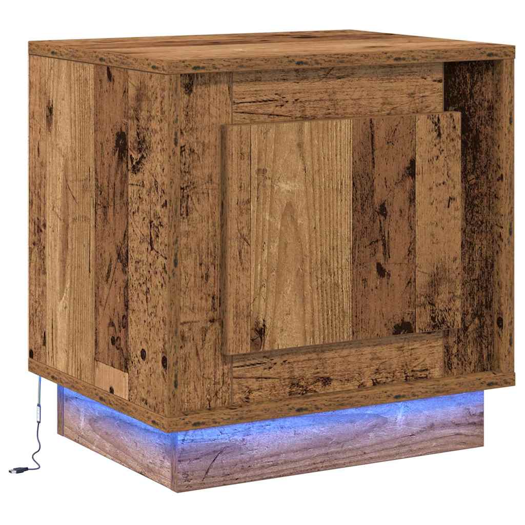 Natskab 2 stk. Gammelt træ 44 x 34,5 x 45 cm Konstrueret træ