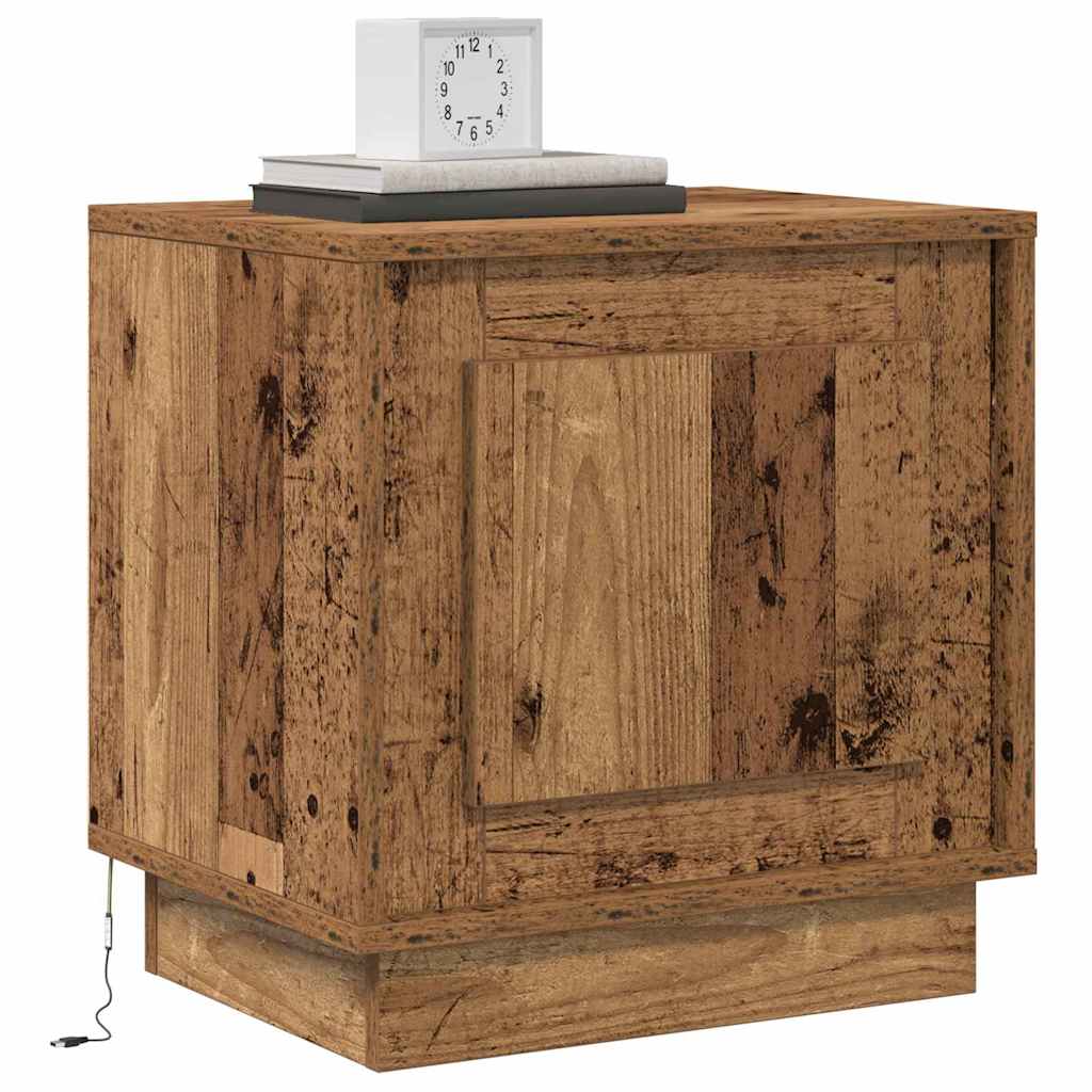 Natskab 2 stk. Gammelt træ 44 x 34,5 x 45 cm Konstrueret træ
