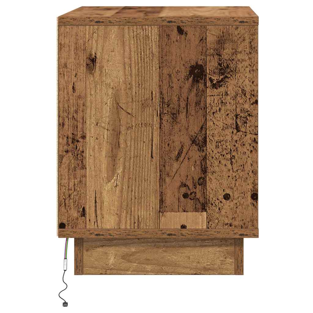Natskab 2 stk. Gammelt træ 44 x 34,5 x 45 cm Konstrueret træ