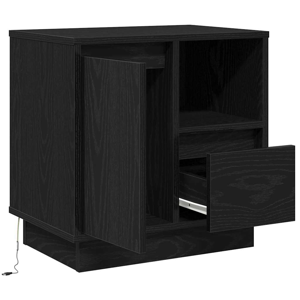 Natskab Sort eg 50 x 34,5 x 50 cm. Konstrueret træ