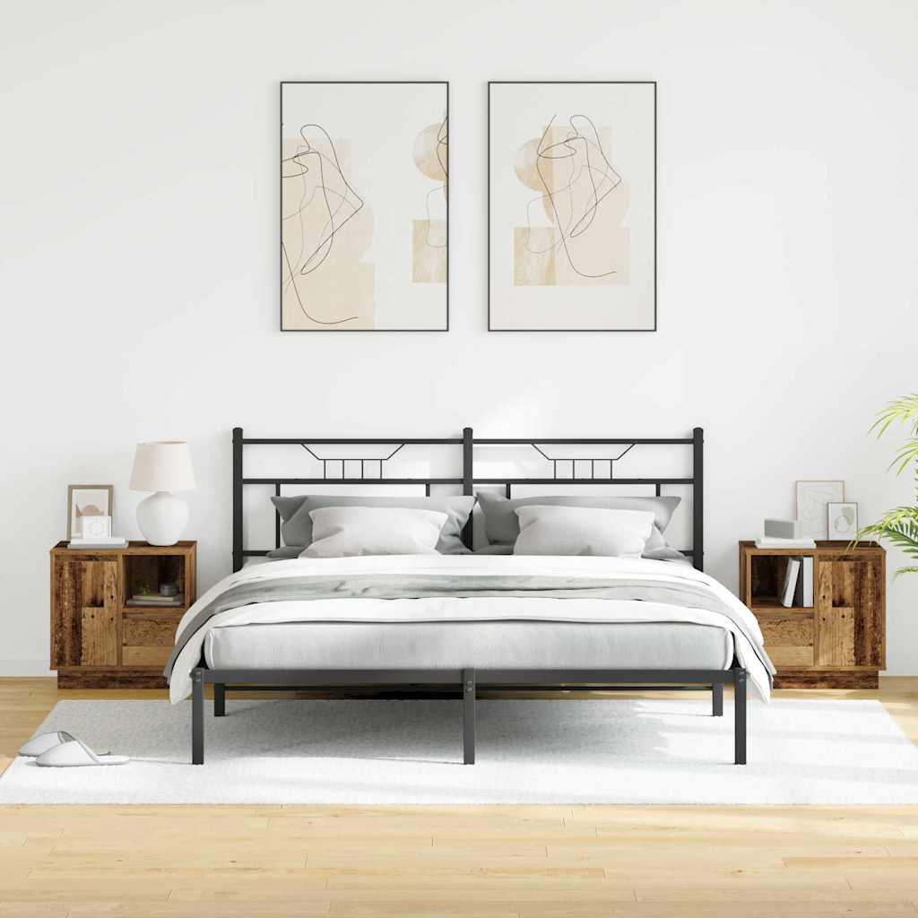 Natskab 2 stk. Gammelt træ 50 x 34,5 x 50 cm. Konstrueret træ