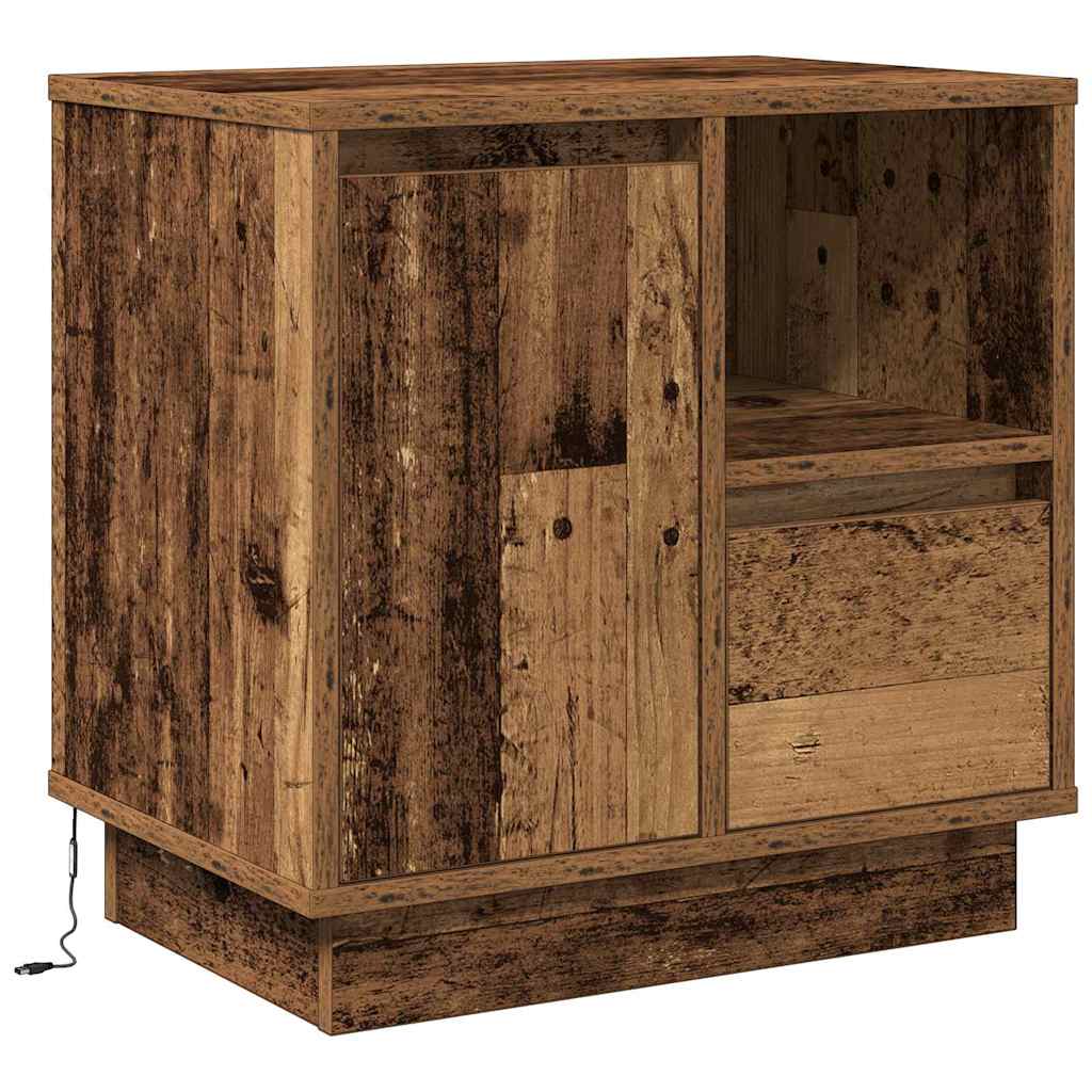 Natskab 2 stk. Gammelt træ 50 x 34,5 x 50 cm. Konstrueret træ