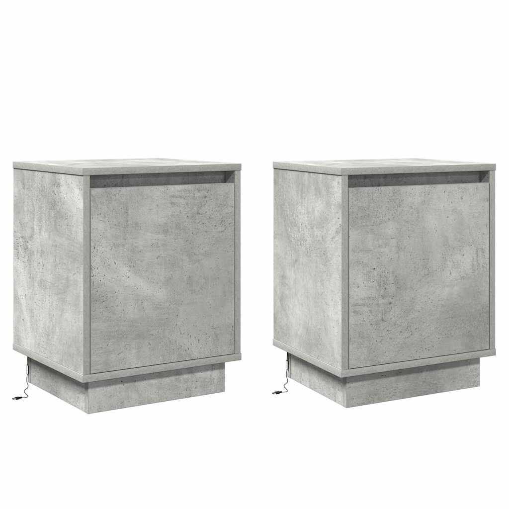 Natskab 2 stk. Beton Grå 39 x 34,5 x 50 cm Konstrueret træ