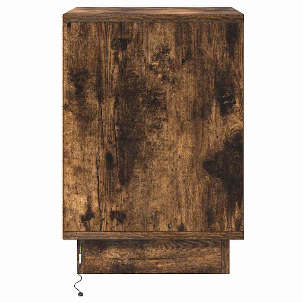 Natskab 2 stk. Røget eg 39 x 34,5 x 50 cm Konstrueret træ