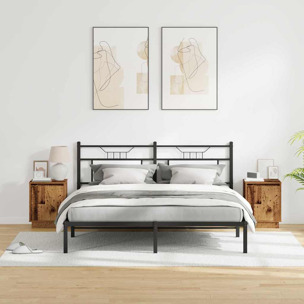 Natskab 2 stk. Gammelt træ 39 x 34,5 x 50 cm Konstrueret træ