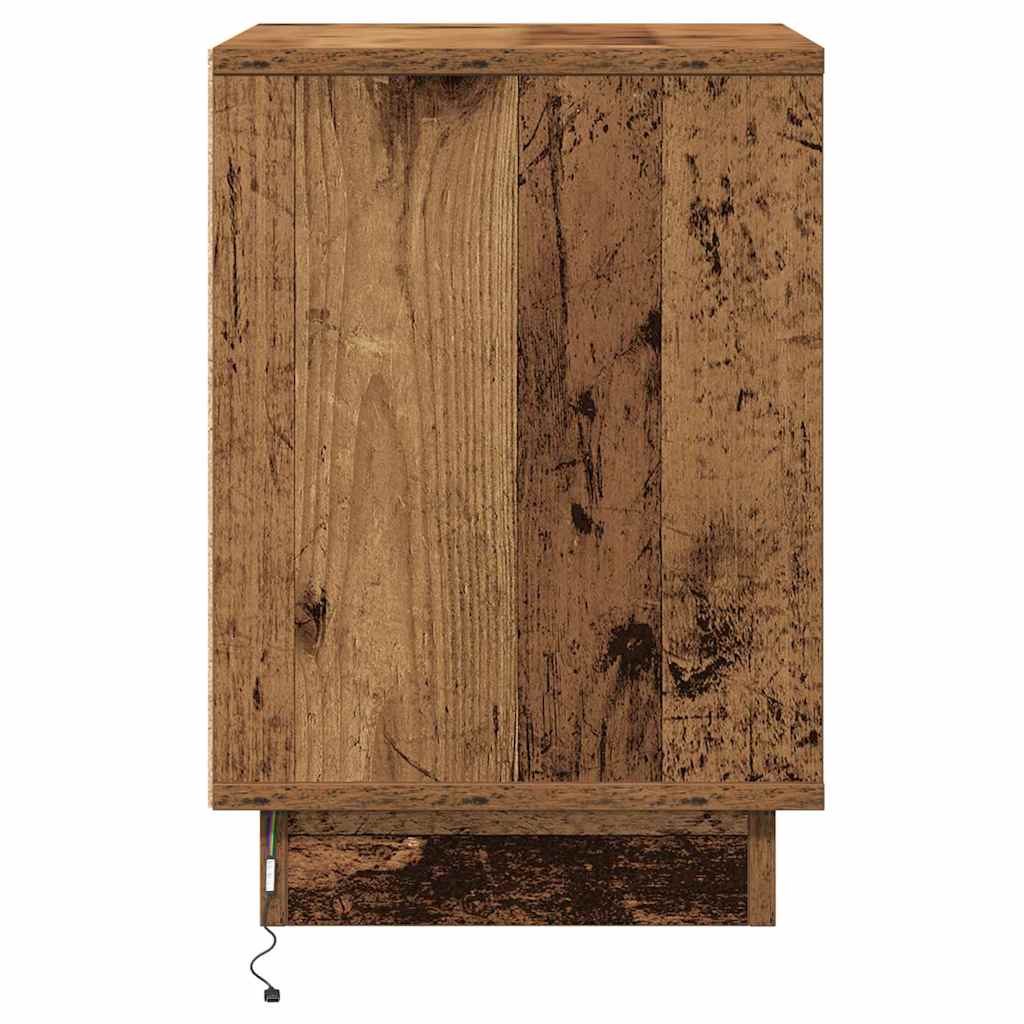 Natskab 2 stk. Gammelt træ 39 x 34,5 x 50 cm Konstrueret træ