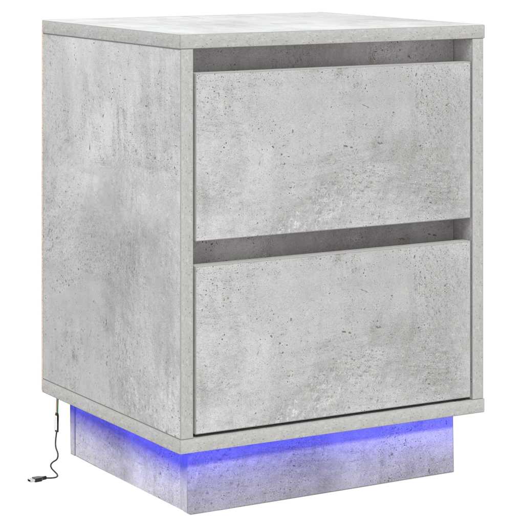 Natskab 2 stk. Beton Grå 39 x 34,5 x 50 cm Konstrueret træ