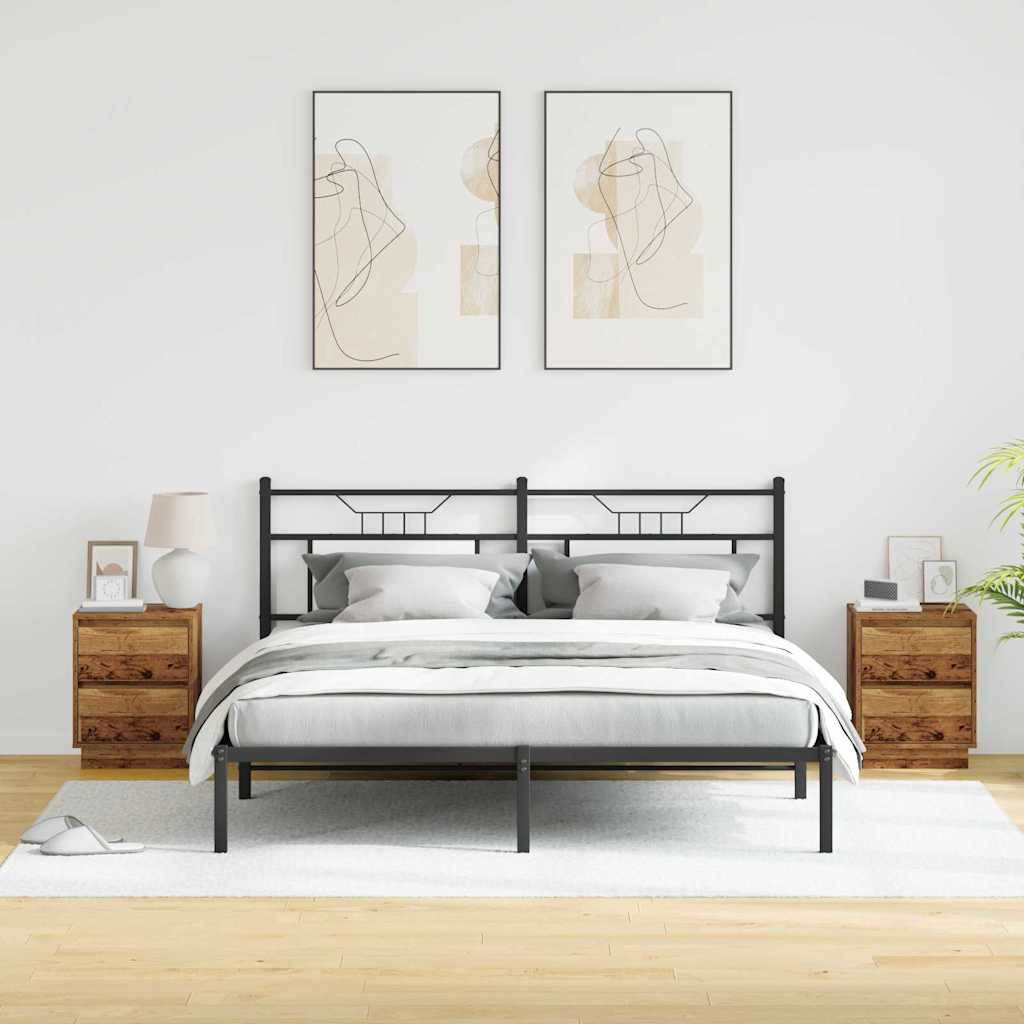 Natskab 2 stk. Gammelt træ 39 x 34,5 x 50 cm Konstrueret træ