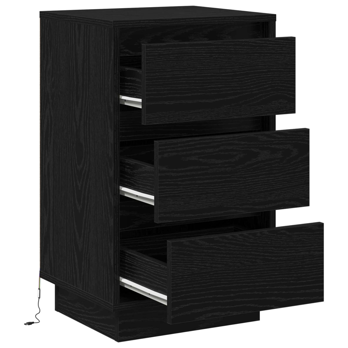 Natskab Sort eg 39 x 34,5 x 65 cm Konstrueret træ