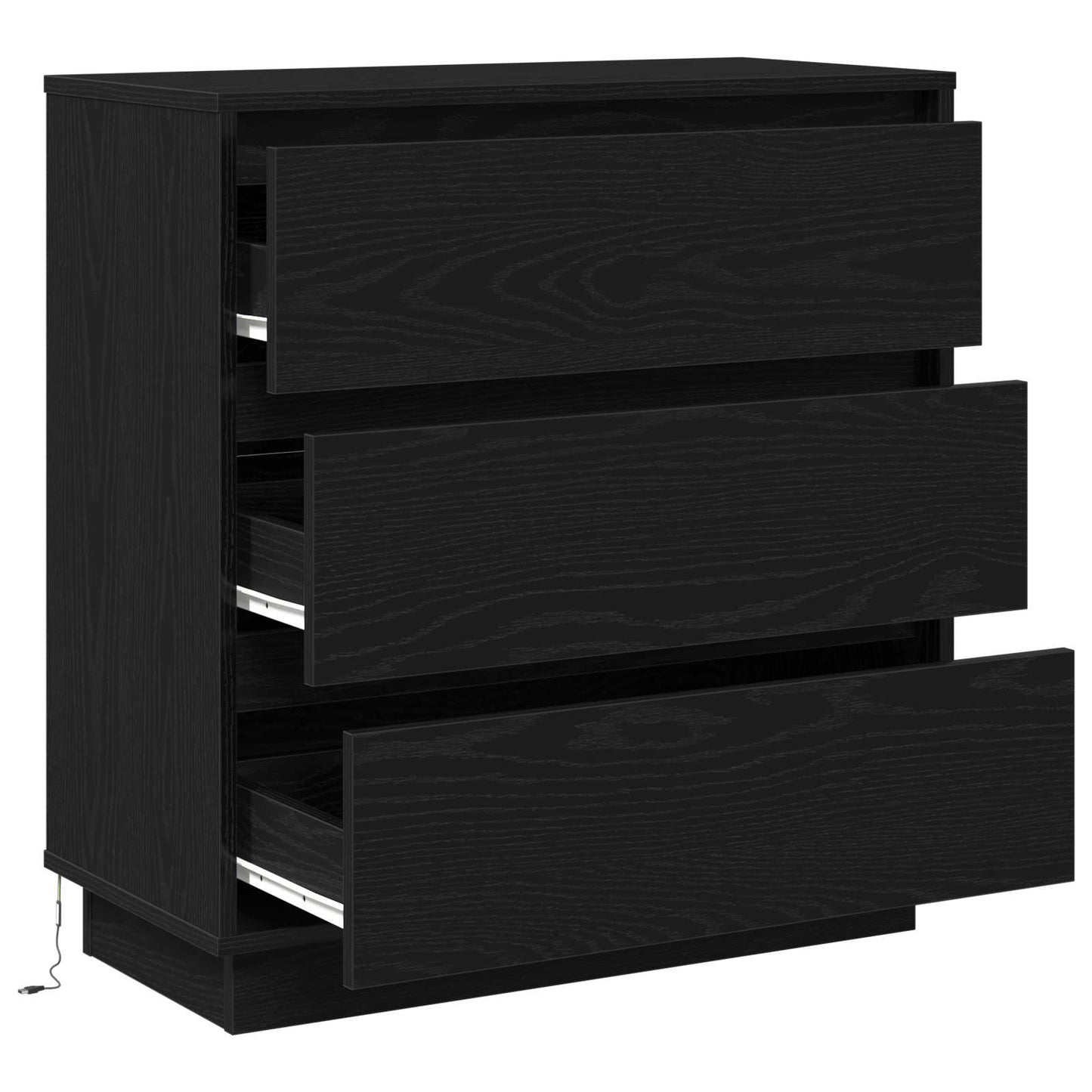 Natskab Sort eg 71 x 34,5 x 75 cm Konstrueret træ