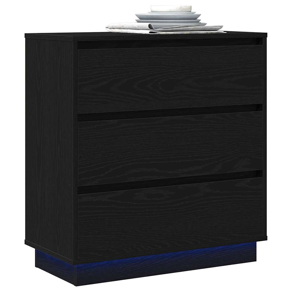 Natskab Sort eg 71 x 34,5 x 75 cm Konstrueret træ