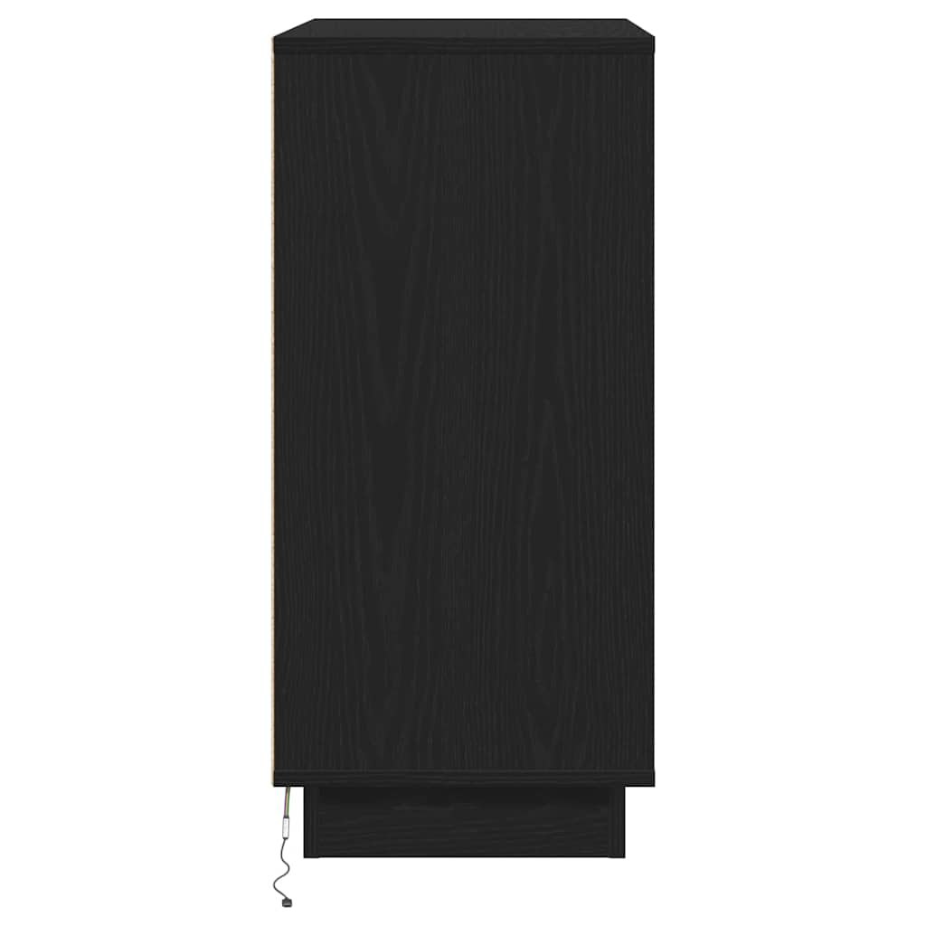 Natskab Sort eg 71 x 34,5 x 75 cm Konstrueret træ
