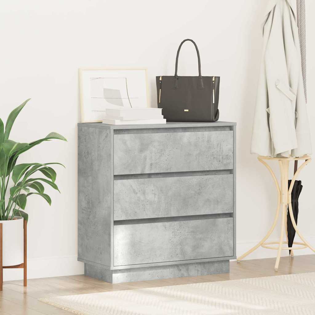 Natskab Beton Grå 71 x 34,5 x 75 cm Konstrueret træ