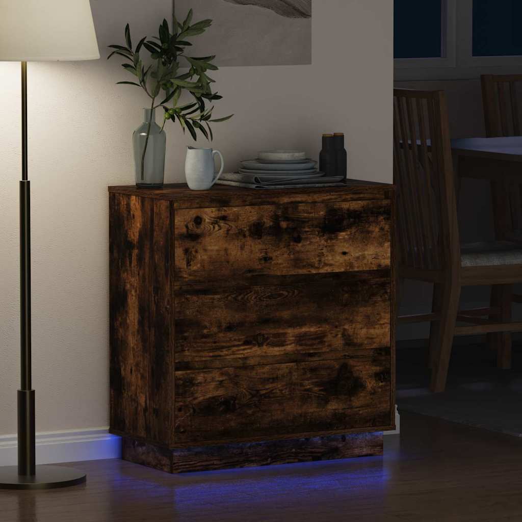 Natskab Røget eg 71 x 34,5 x 75 cm Konstrueret træ