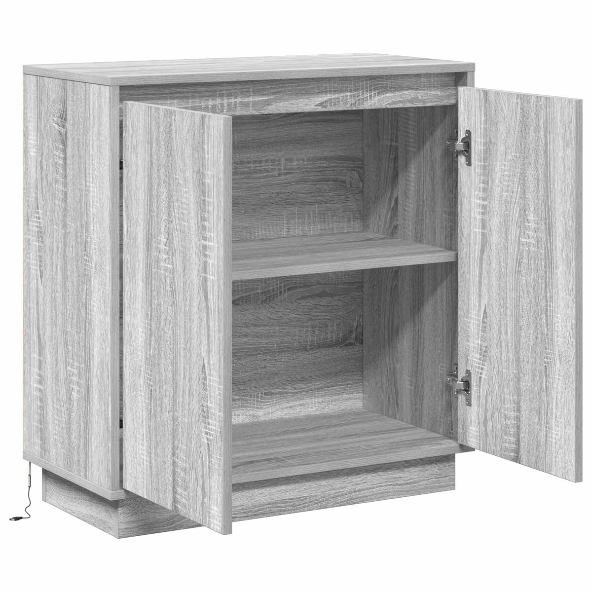 LED Sideboard Grå sonoma-eg 71 x 34,5 x 75 cm Konstrueret træ