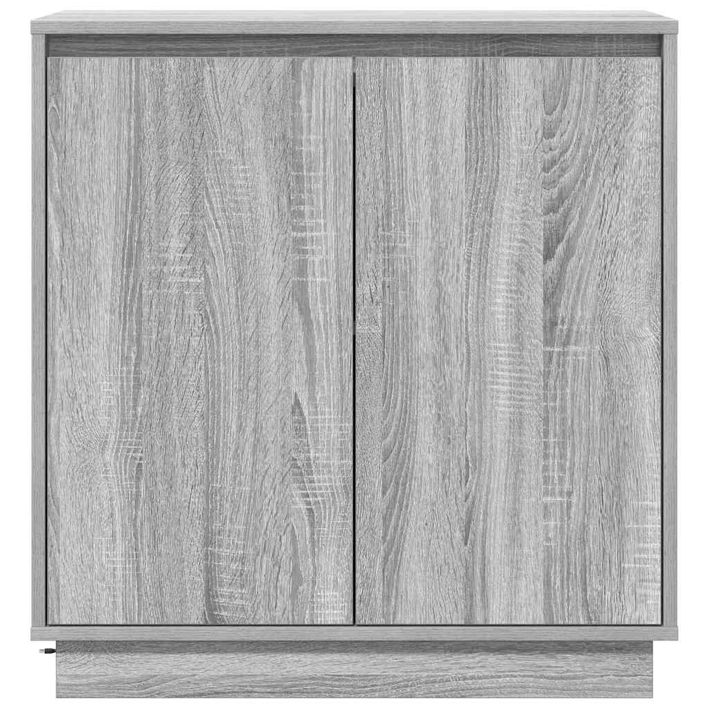 LED Sideboard Grå sonoma-eg 71 x 34,5 x 75 cm Konstrueret træ