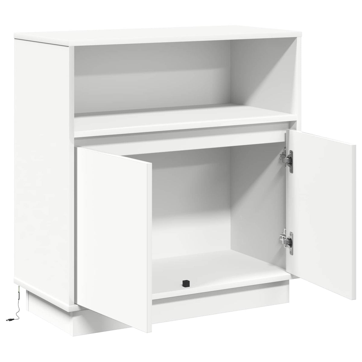 LED Sideboard Hvid 71 x 34,5 x 75 cm Konstrueret træ