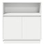LED Sideboard Hvid 71 x 34,5 x 75 cm Konstrueret træ