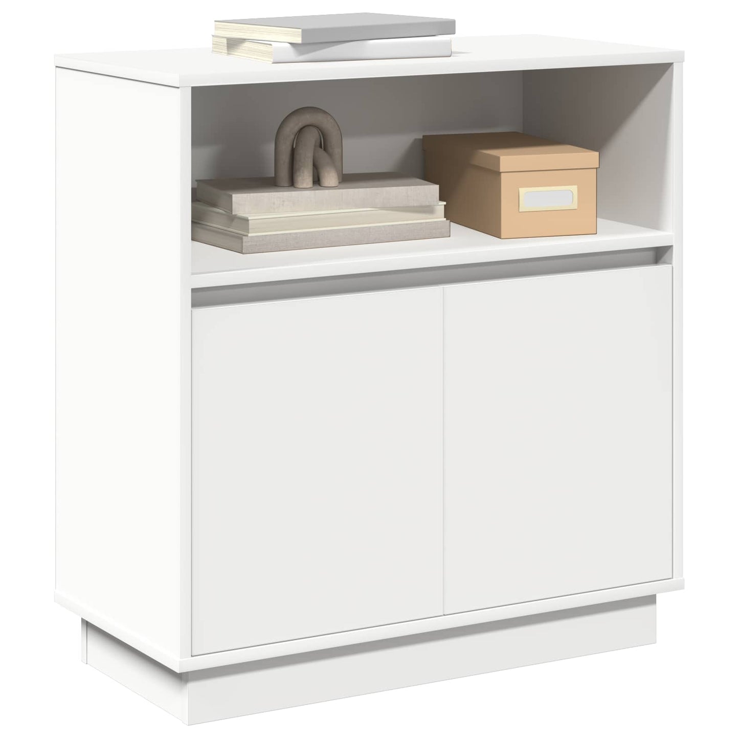 LED Sideboard Hvid 71 x 34,5 x 75 cm Konstrueret træ