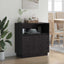 LED Sideboard Sort eg 71 x 34,5 x 75 cm Konstrueret træ