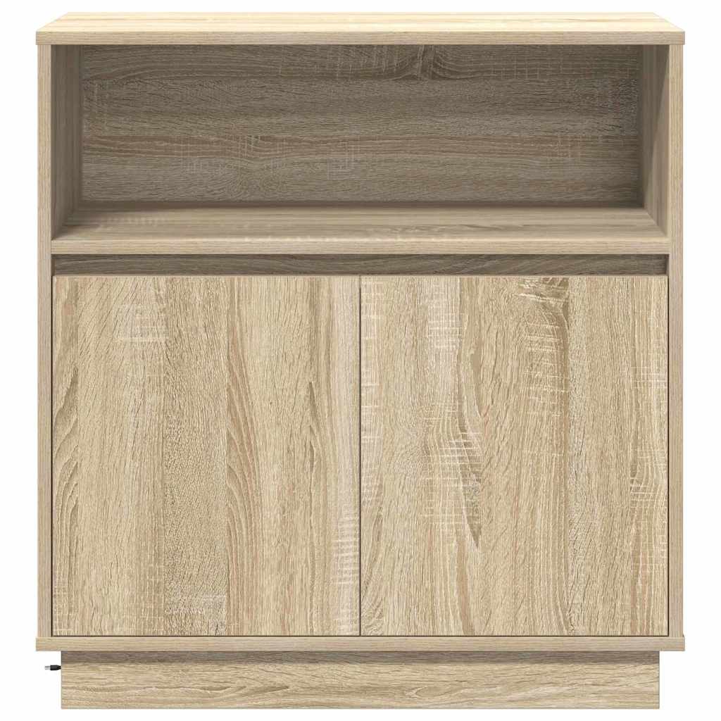 LED Sideboard Sonoma eg 71 x 34,5 x 75 cm Konstrueret træ