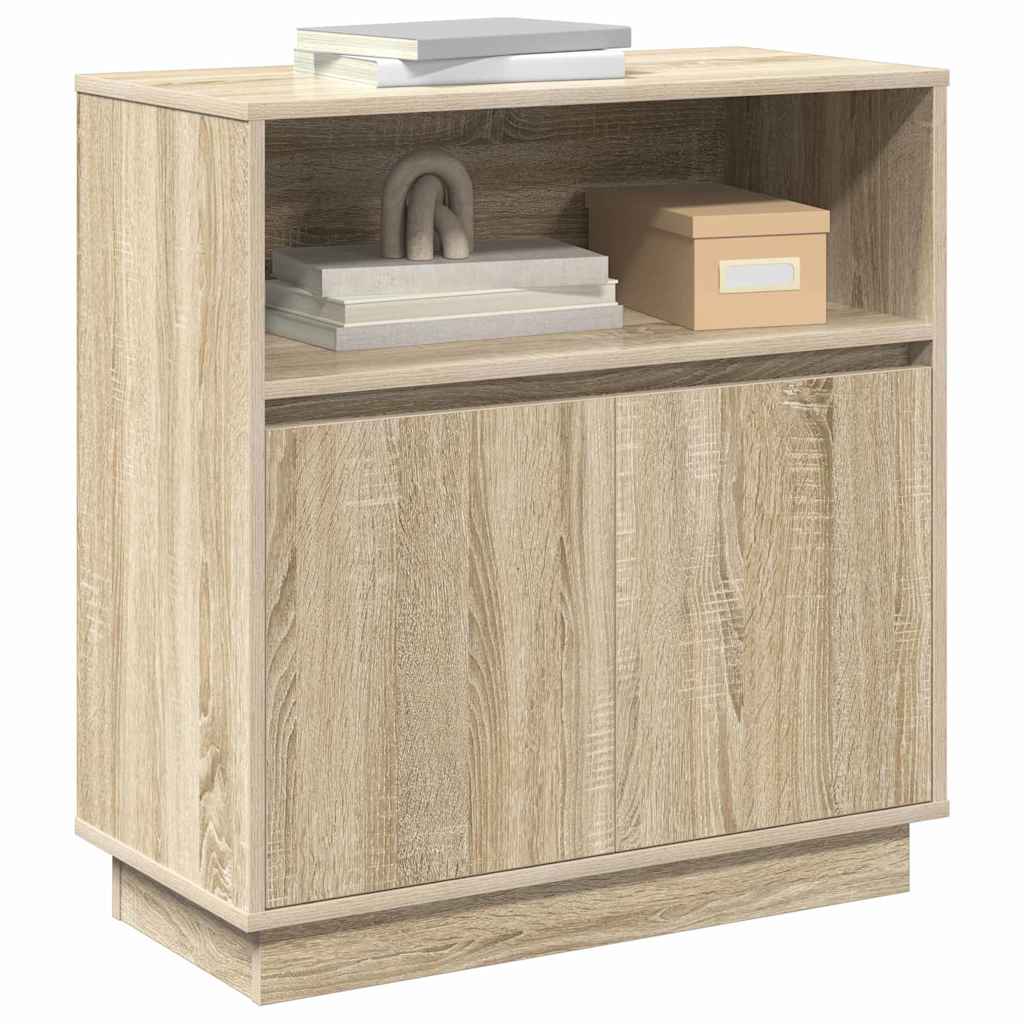 LED Sideboard Sonoma eg 71 x 34,5 x 75 cm Konstrueret træ