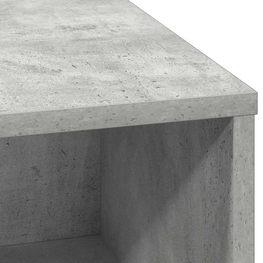 LED Sideboard Betongrå 71 x 34,5 x 75 cm Konstrueret træ
