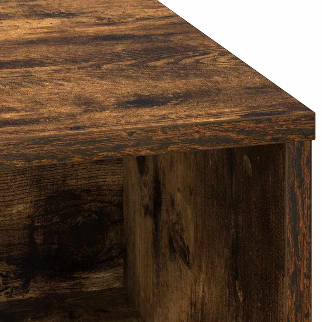 LED Sideboard Røget eg 71 x 34,5 x 75 cm Konstrueret træ
