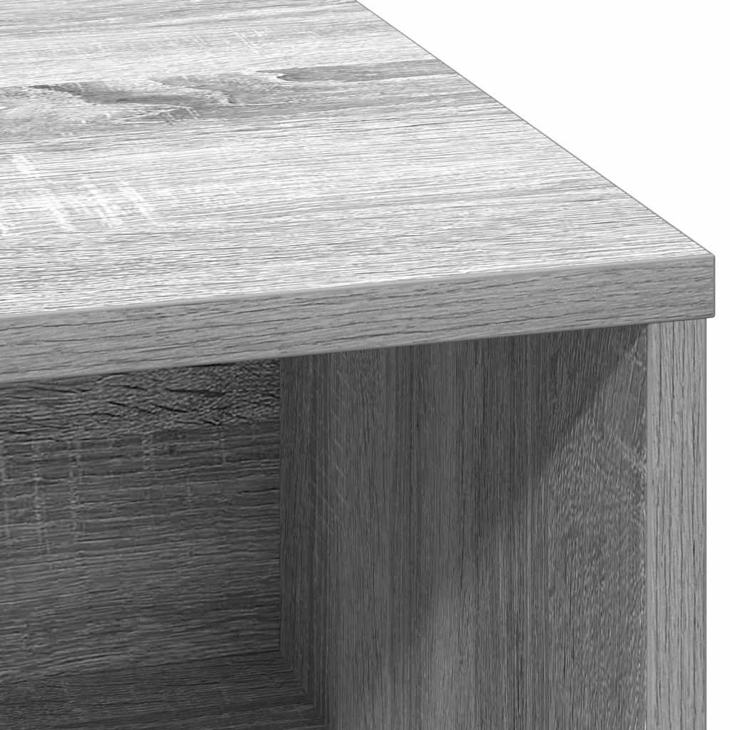 LED Sideboard Grå Sonoma 71 x 34,5 x 75 cm Konstrueret træ